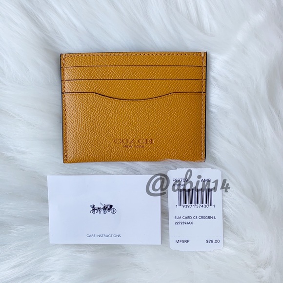 NWT Coach Leather Card Case Wallet - Picture 7 of 8